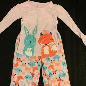 2 piece girl pants pajama set
